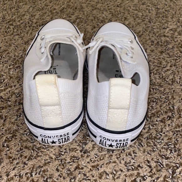 Converse Chuck Taylor All Star Shoreline Knit White Slip-On Sneakers - Picture 3 of 8